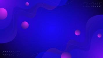 Modern Geometric Abstract Gradient Blue Liquid Waves Background vector