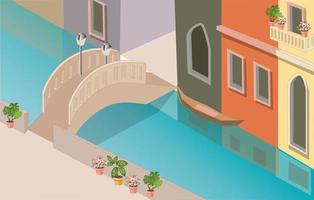 Isometric Venice View vector