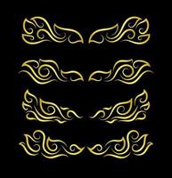 Borders Elements Set Collection, floral Swirl ornament Vector