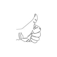 hand drawing doodle thumbs up for like icon illustration symbol vector