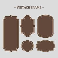 Empty Vintage Label of Set vector