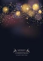 Christmas Vector Seamless Abstract Background With Halos, Stars, And Lights. Horizontally Repeatable.
