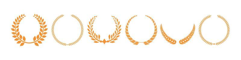 Set of vector laurel wreaths vector