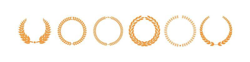 Set of vector laurel wreaths