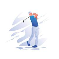 Ilustración de vector de jugadores de golf