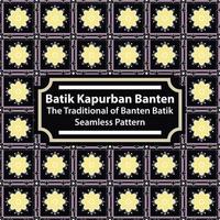 batik kapurban banten - el patrón horizontal tradicional de banten batik vector