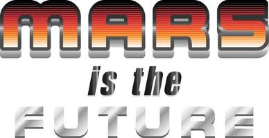 Mars is the future word logo vector