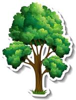 Tree sticker on white background vector