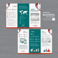 Flyer brochure business template design Corporate Business Identity digital technology company Element of stationery people community working promotion vector