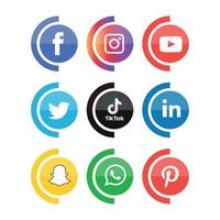 Social Media flat icons technology, network. background  group smiley face sale. Share, Like, Vector illustration Twitter, YouTube, WhatsApp, Snapchat, Facebook, instagram, tiktok, tok