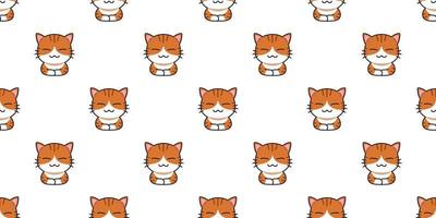 Vector cartoon character cat seamless pattern background