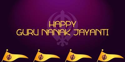 Guru Nanak Jayanti, religious festival of Sikh. Greeting card and banner for Happy Gurpurab, Guru Nanak Jayanti festival of Sikh celebration background. vector
