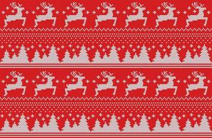 Winter Holiday Seamless  with a Christmas Trees and deer vector
