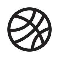 línea de vector de icono de pelota de baloncesto para web, presentación, logotipo, símbolo de icono