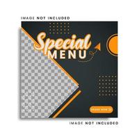 Flyer or Social Media Post Template Themed Food vector