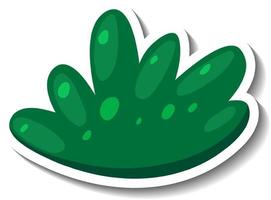 A green bush in cartoon style vector