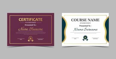 Certificate of Appreciation template, certificate of achievement, awards diploma template vector