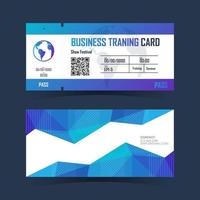 Business Ticket Card. Element Template for Design. Vector illustration