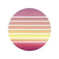 Design of Sunset striped background. vector