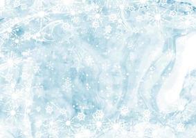 Christmas background with a hand painted snowflake design vector