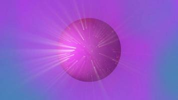 Abstract fantasy background with sphere and rays. video