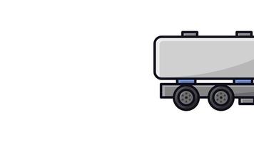 Truck illustrated on a white background video
