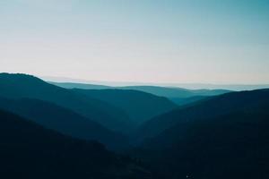 mountain in blue hour photo