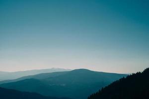 mountain in blue hour photo