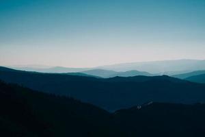 mountain in blue hour photo