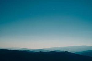 mountain in blue hour photo