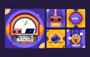 World Radio Day Social Media Post vector