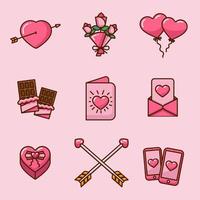 Kawaii Love Icon Pack vector