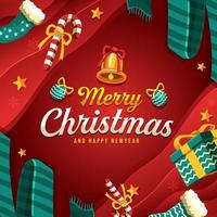 Lovely Christmas Celebration Background Ornament vector