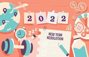 New Year Resolution Background vector