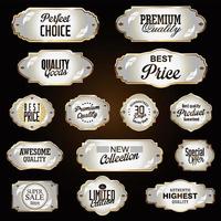Golden badges and labels super sale collection vector