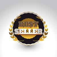 Luxury 3D Best Seller Badge or Emblem. Best Seller Icon for Your Store vector