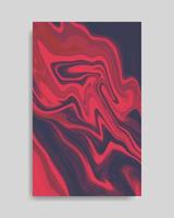 Fondo de mármol líquido rojo negro abstracto vector
