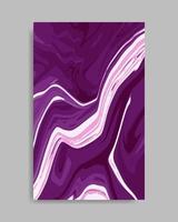 Fondo de mármol líquido blanco púrpura abstracto vector