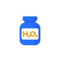 hydrogen peroxide bottle on white vector