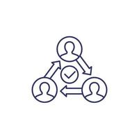 business agility line icon on white vector