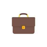 business briefcase icon, flat style vector