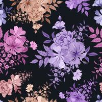 Classical seamless pattern with botanical floral design vector