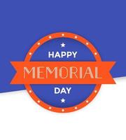 Happy Memorial Day card design vector