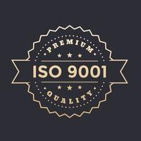 ISO 9001 vector badge
