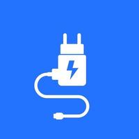 Mobile charger for smart phone vector icon