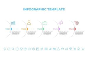 plantilla de diapositivas de presentación de infografías de negocios vector