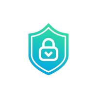 Cybersecurity icon on white vector