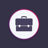 business briefcase, bag icon vector