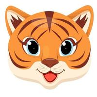 Tiger head. Vector illustration.