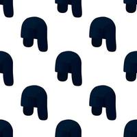 Illustration on theme pattern winter hats beanie vector